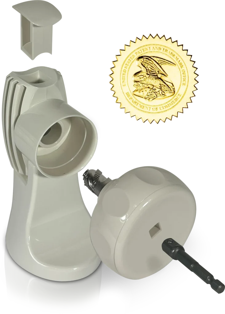 Boneshark separated parts with patent seal